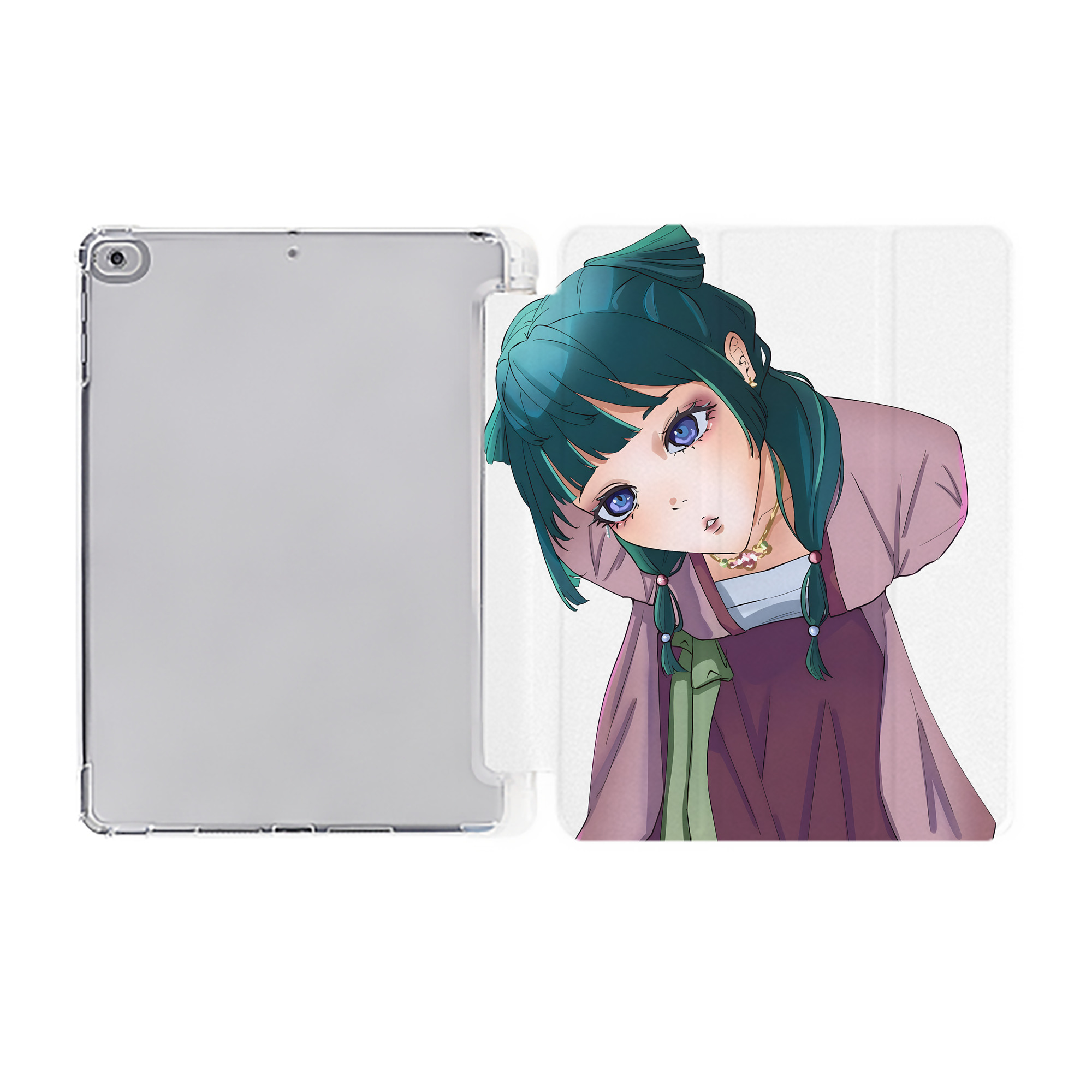 （画像用） 薬屋のひとりごと The Apothecary Diaries IPad ケース ペン収納付き 三つ折りスタンド PUレザー×シリコン 対応機種9.5/10.5/10.9インチ